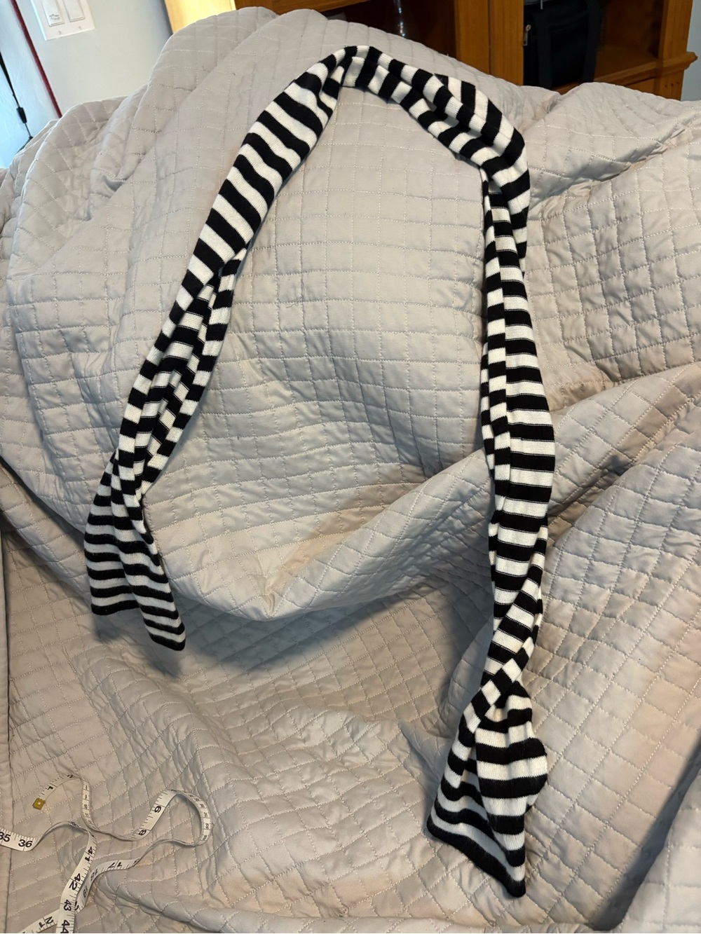 Piper & Blue Black and White Striped Scarf